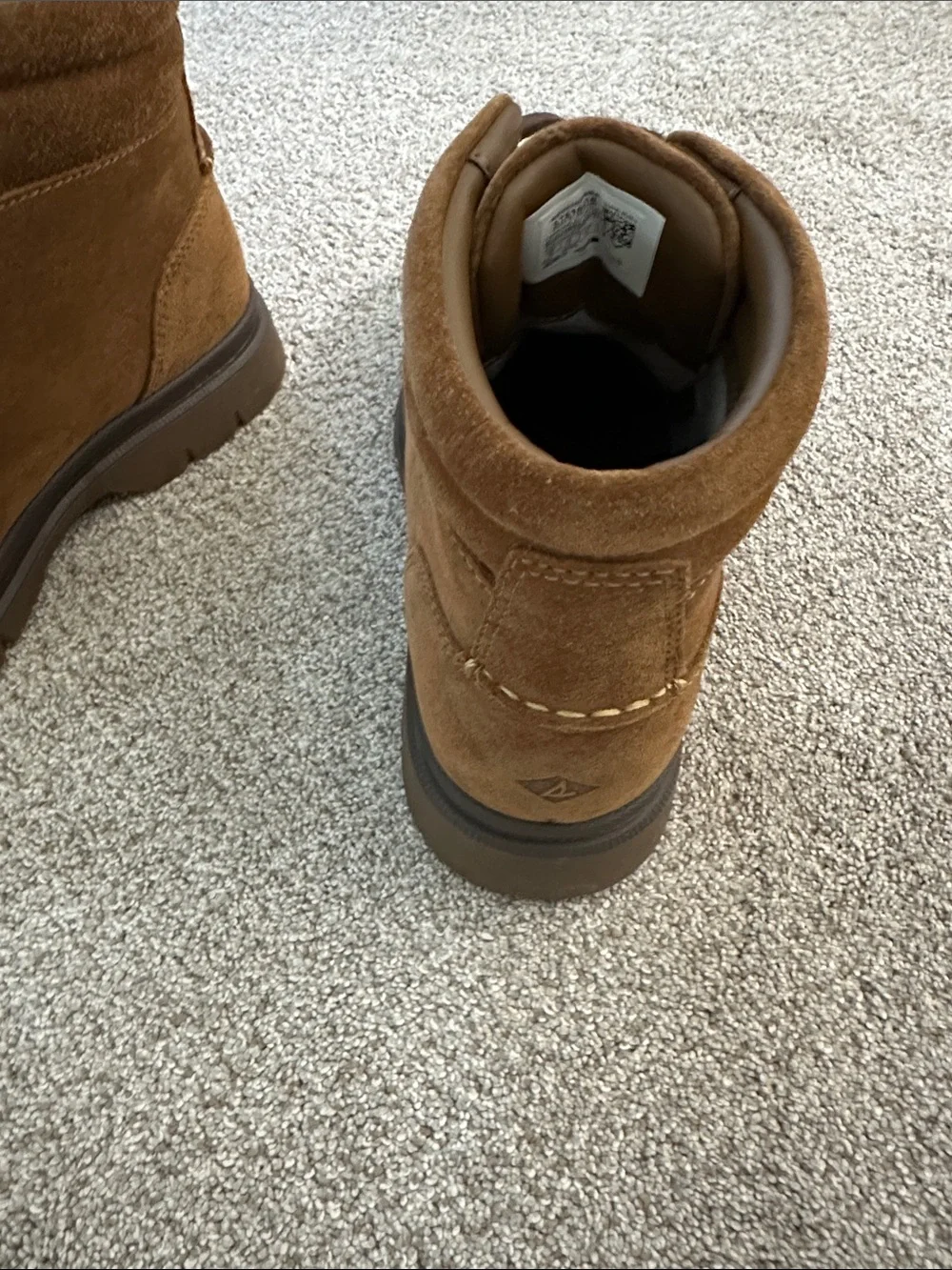 Sperry Watertown LTT waterproof Men's Suede Chukka Boots in Cognac Brown size 10
